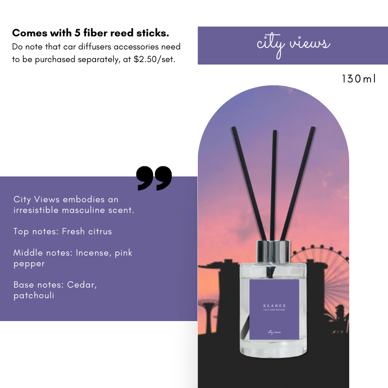 KLARES 2-in-1 Car & Home Reed Diffuser | Long-Lasting Premium Fragrance for Any Space