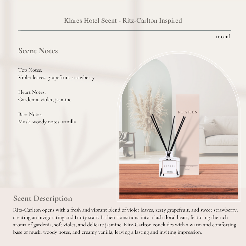 KLARES 100ml Reed Diffuser | Luxurious Aromatherapy & Long-Lasting Home Fragrance