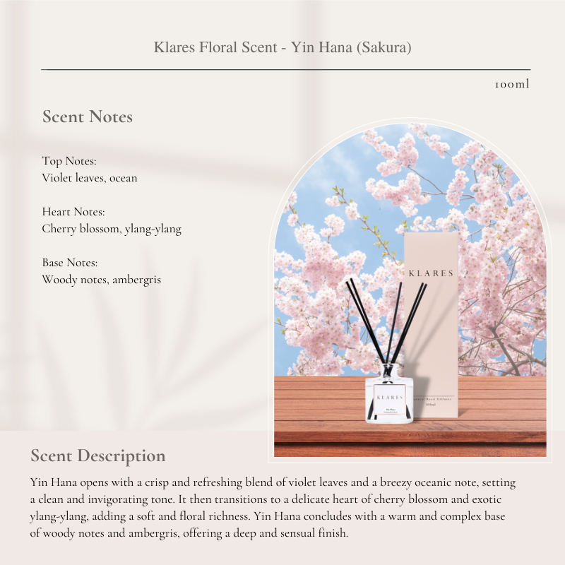 KLARES 100ml Reed Diffuser | Luxurious Aromatherapy & Long-Lasting Home Fragrance