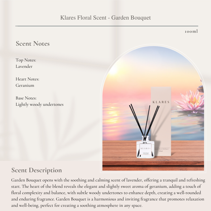 KLARES 100ml Reed Diffuser | Luxurious Aromatherapy & Long-Lasting Home Fragrance
