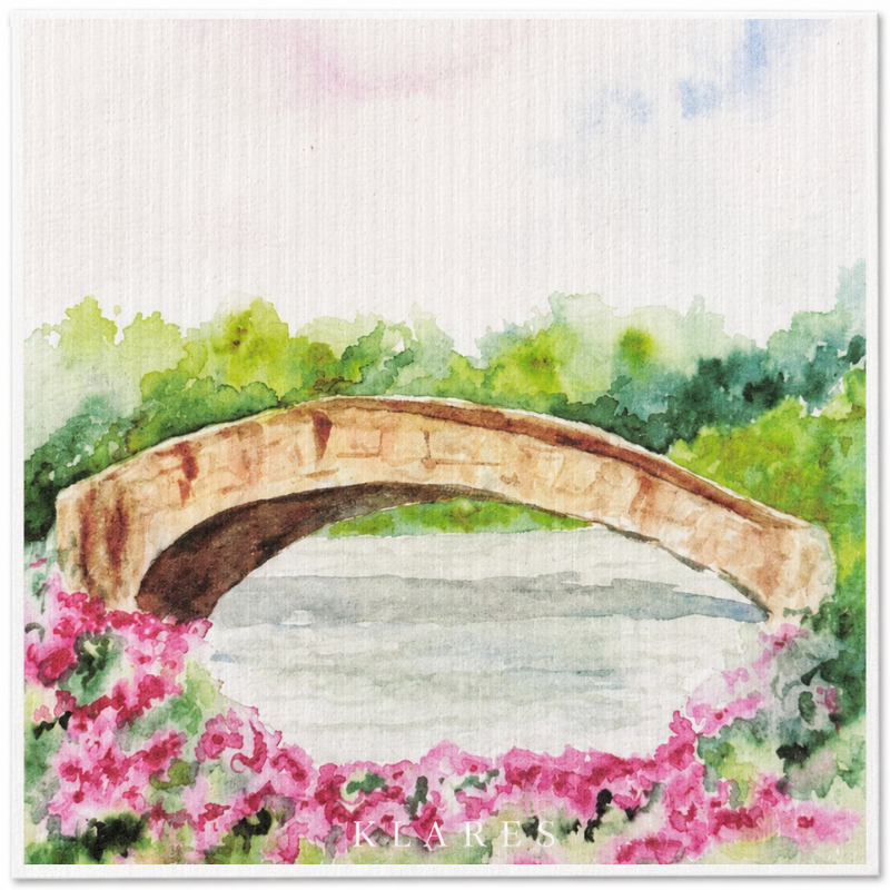 Swedish Dish Cloth – Spring Blossom River