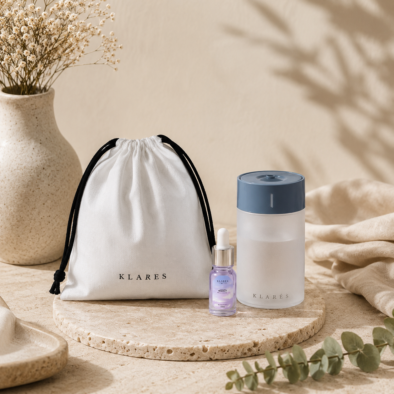 Fragrance Oil & Mini Mist Humidifier (Navy) Gift Set