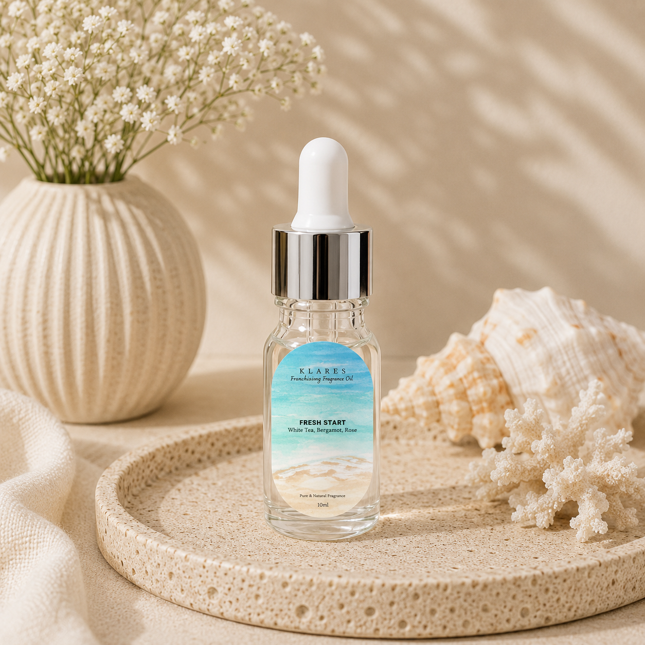 Fresh Start Fragrance Oil 10ml | White Tea, Cardamom, Amber