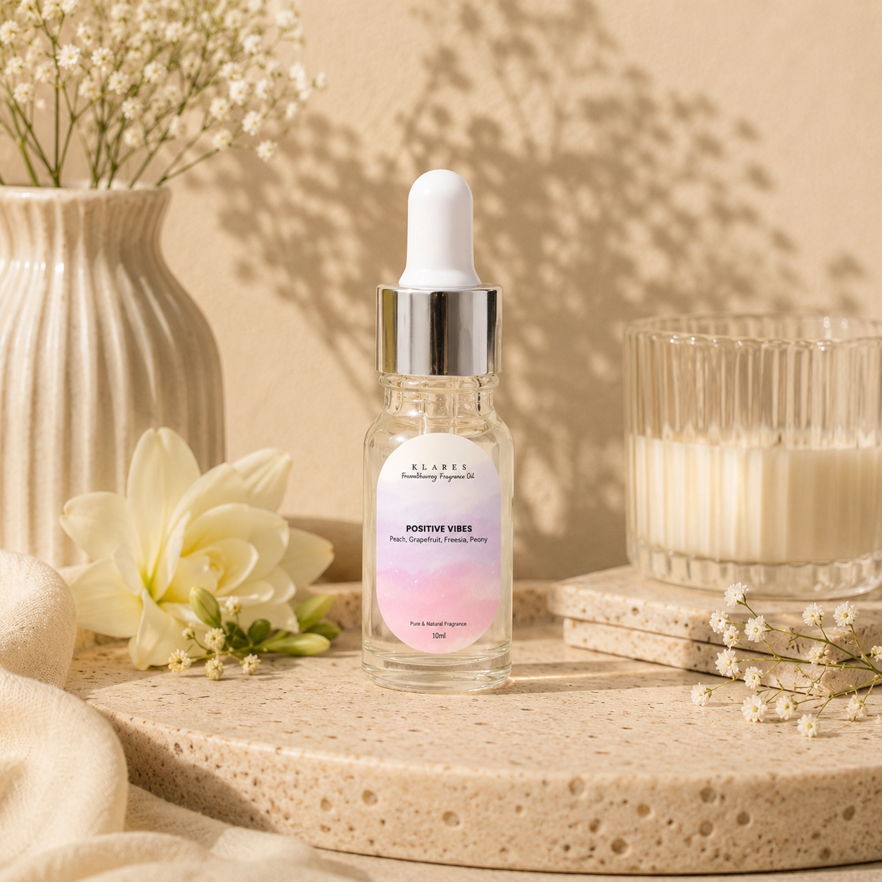 Positive Vibes Fragrance Oil 10ml | Yuzu, Freesia, Cedarwood