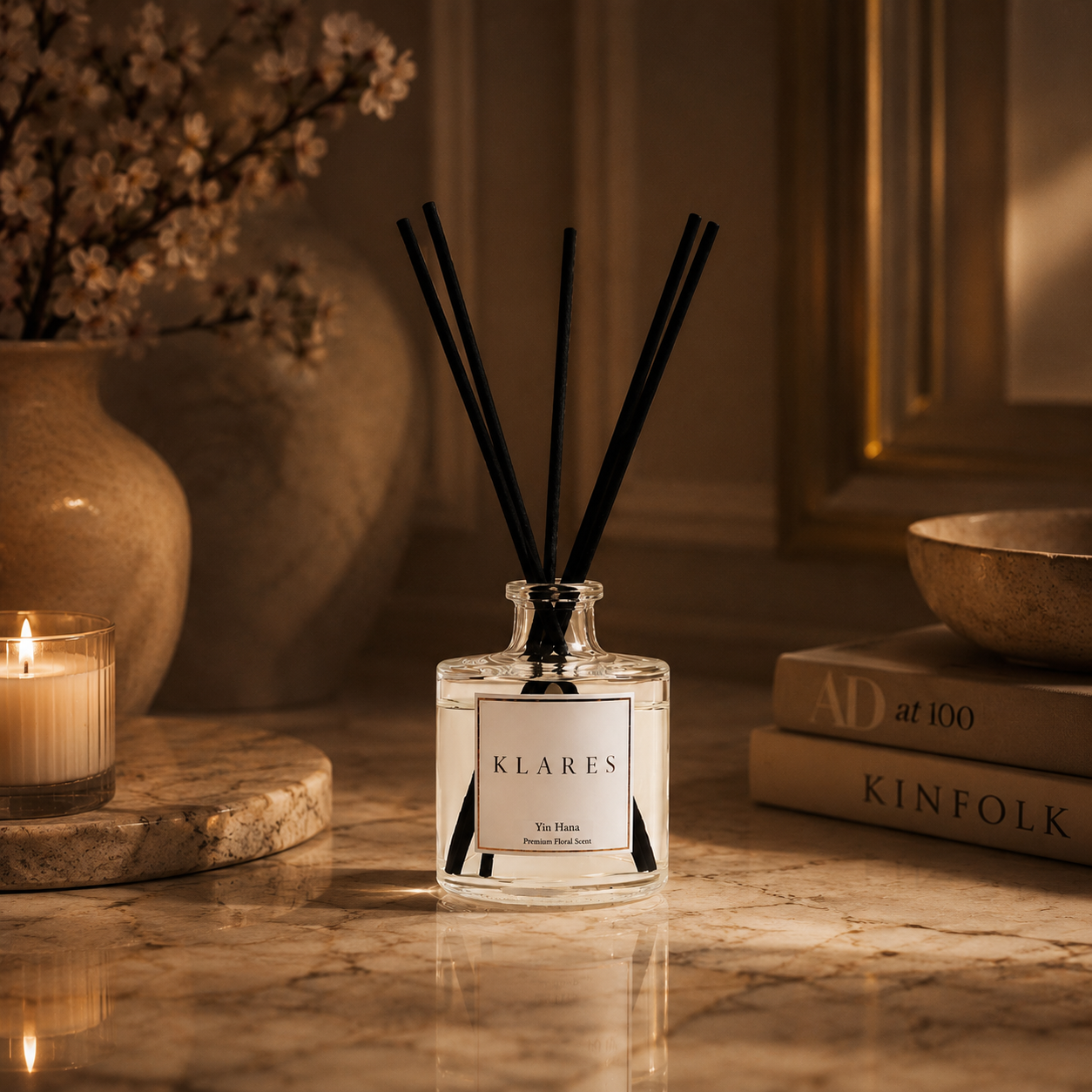 Yin Hana Reed Diffuser 100ml | Cherry Blossom & Ambergris