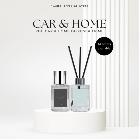KLARES 2-in-1 Car & Home Reed Diffuser | Long-Lasting Premium Fragrance for Any Space