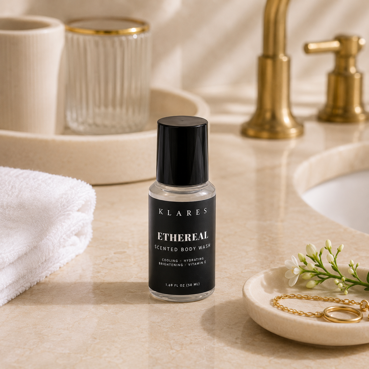 Ethereal Cooling Scented Body Wash 50ml | Bergamot, Green Tea & Cedarwood