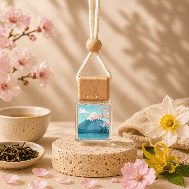 Cherry Blossom Hanging Car Diffuser 8ml | White Tea, Ylang-Ylang, Cashmere Wood