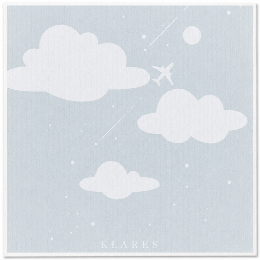 Swedish Dish Cloth – Flight Over Clouds