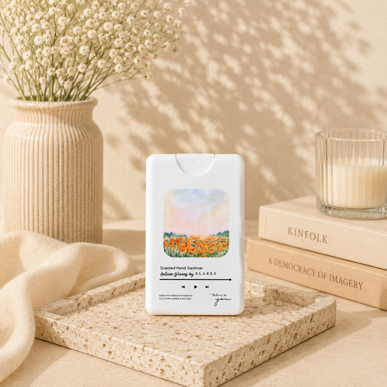 Autumn Blooms Hand & Surface Sanitizer 20ml | Pear, Iris & Amberwood