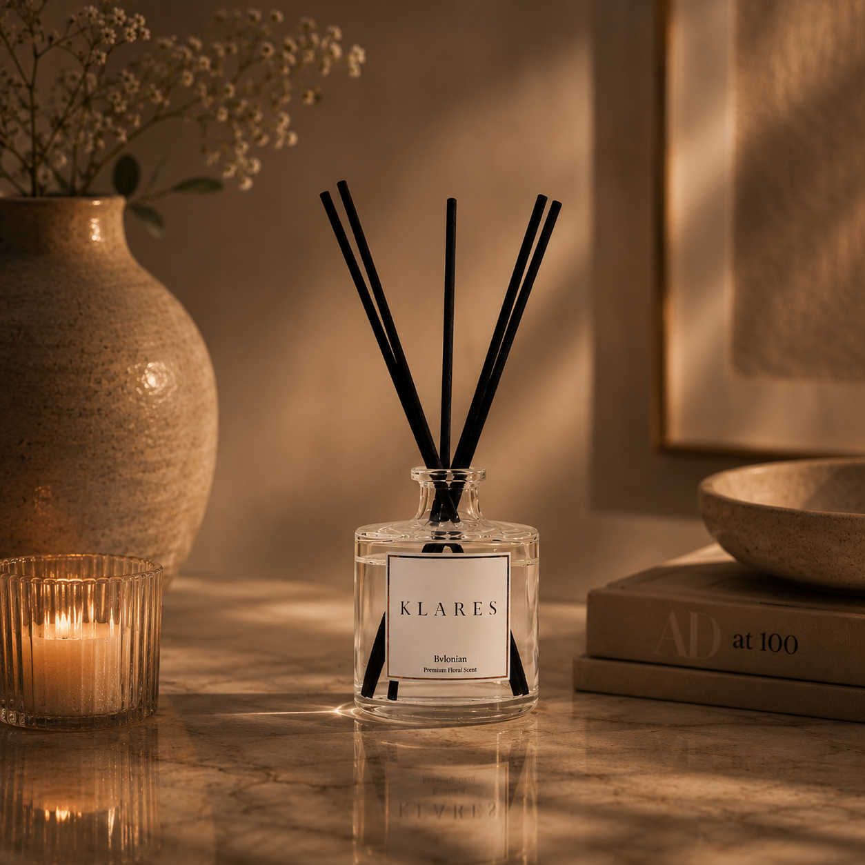 Bvlonian Reed Diffuser 100ml | White Tea, Cardamom & Amber