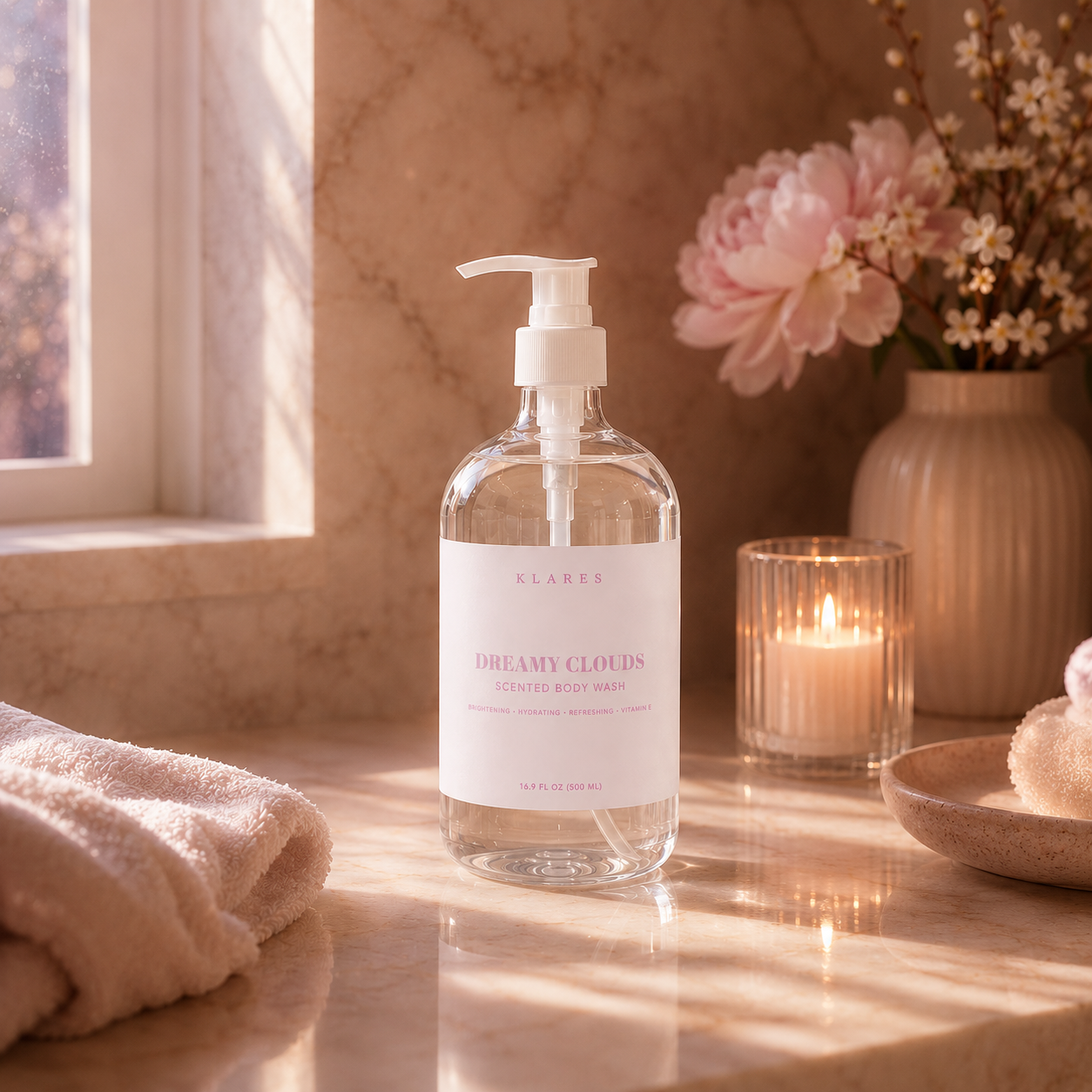 Dreamy Clouds Scented Body Wash 500ml | Daisy, Wild Berries & White Woods