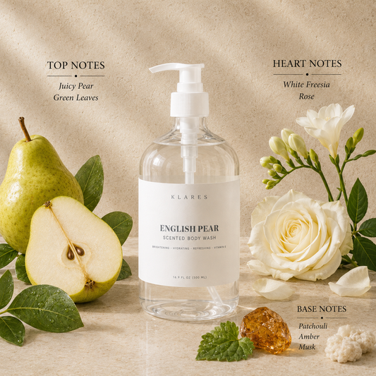 English Pear & Freesia Scented Body Wash 500ml