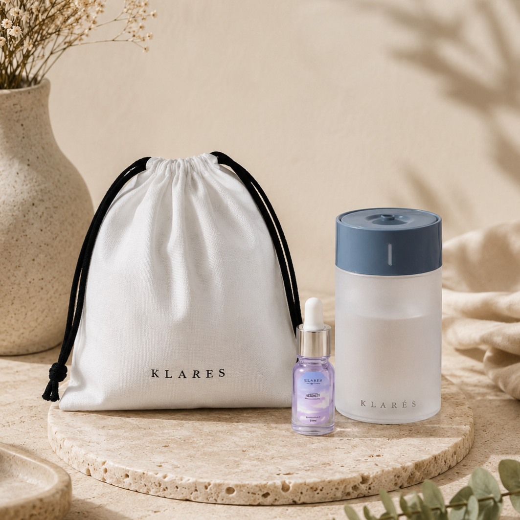 Fragrance Oil & Mini Mist Humidifier (Navy) Gift Set