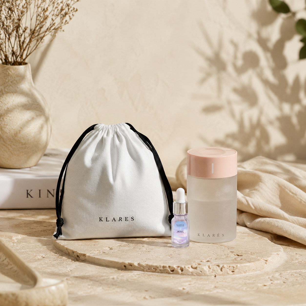 Fragrance Oil & Mini Mist Humidifier (Pink) Gift Set