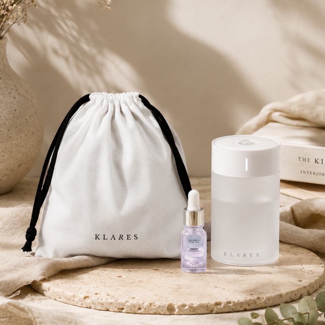 Fragrance Oil & Mini Mist Humidifier (White) Gift Set