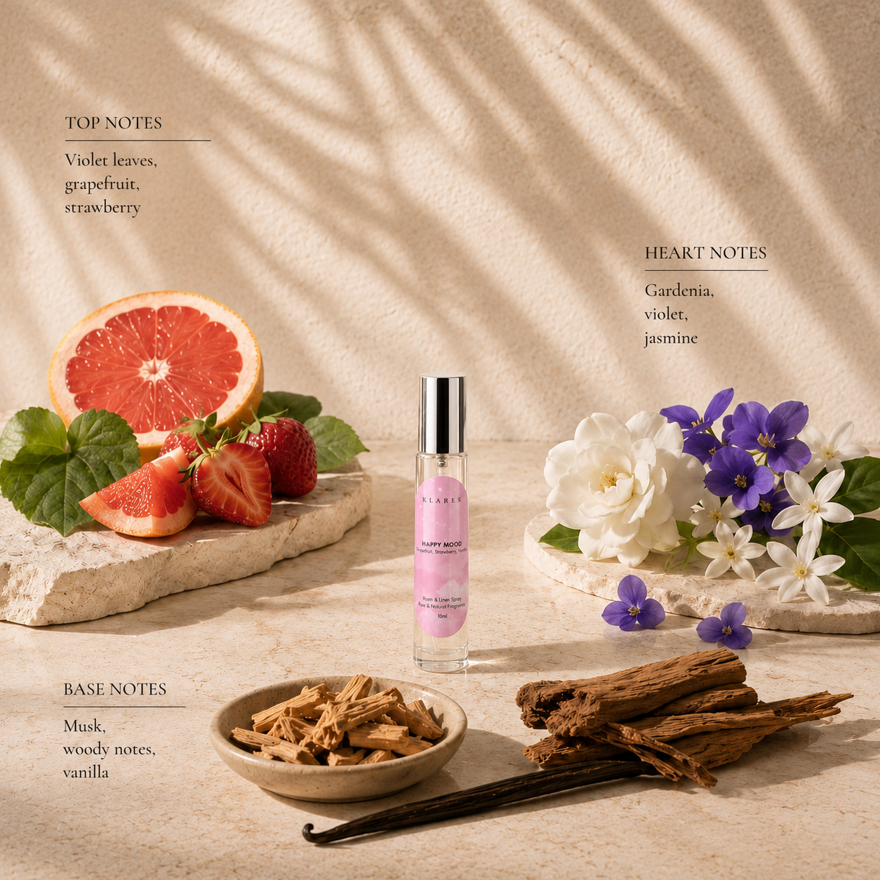 Happy Mood Room Spray 10ml | Grapefruit, Strawberry & Jasmine