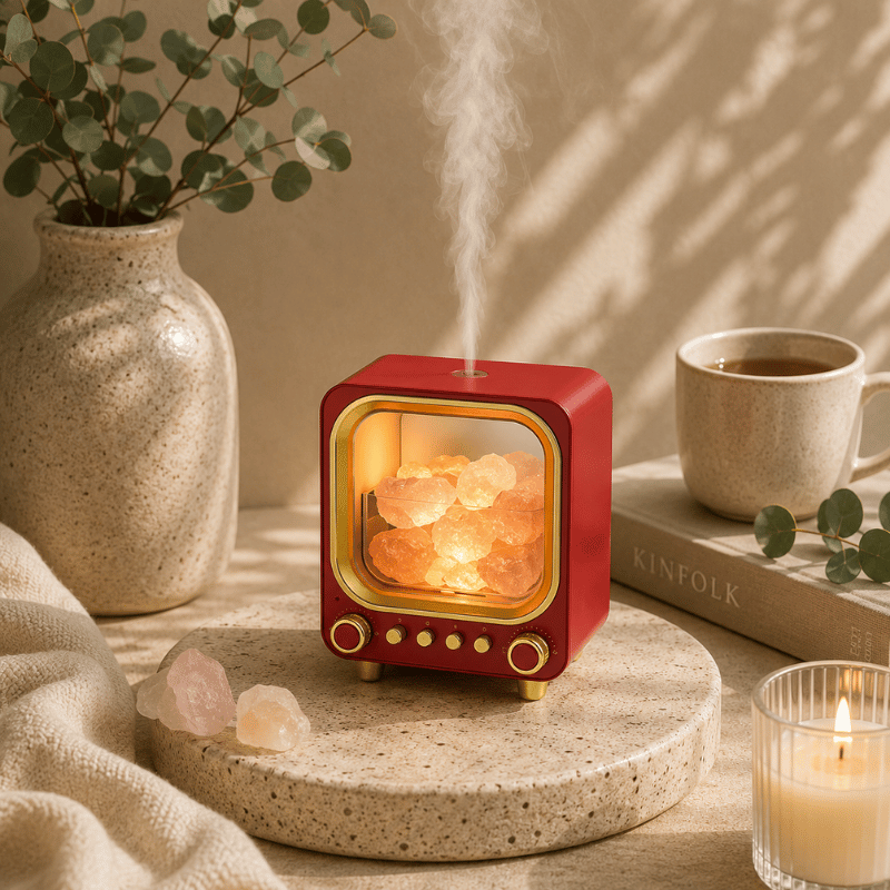 4-in-1 Crystal Aroma Diffuser - Mist Humidifier, Bluetooth Speaker, Lamp