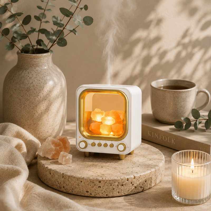 4-in-1 Crystal Aroma Diffuser - Mist Humidifier, Bluetooth Speaker, Lamp
