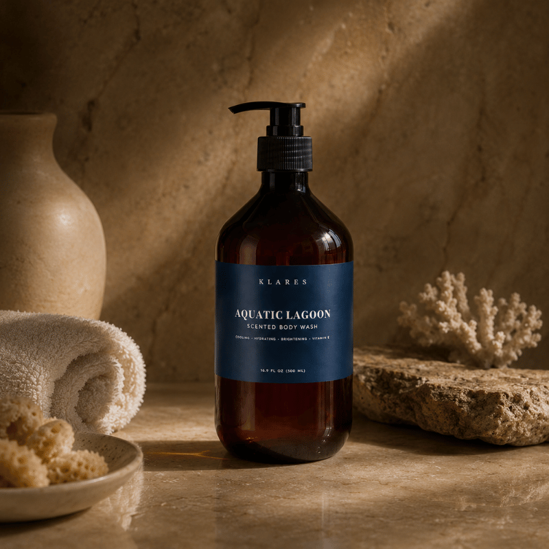 Aquatic Lagoon Cooling Scented Body Wash 500ml | Marine Notes & Citrus