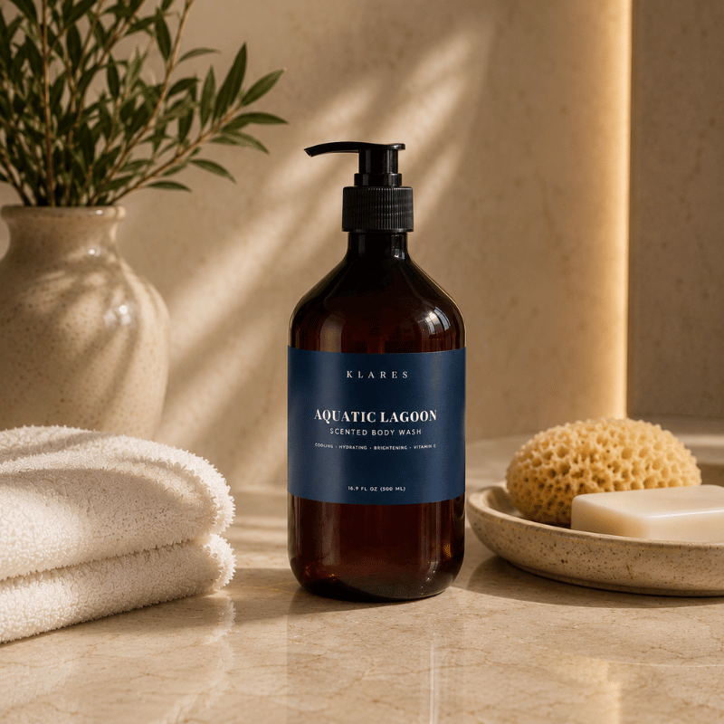 Aquatic Lagoon Cooling Scented Body Wash 500ml | Marine Notes & Citrus