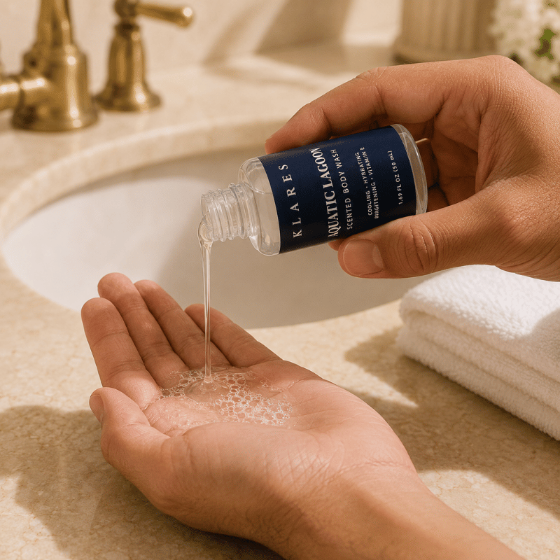 Aquatic Lagoon Cooling Scented Body Wash 50ml | Marine Notes & Citrus