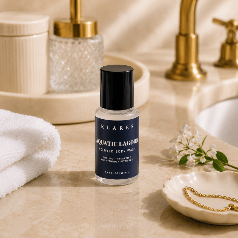 Aquatic Lagoon Cooling Scented Body Wash 50ml | Marine Notes & Citrus