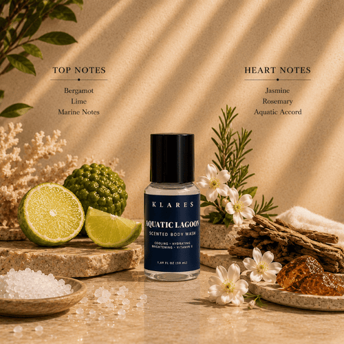 Aquatic Lagoon Cooling Scented Body Wash 50ml | Marine Notes & Citrus