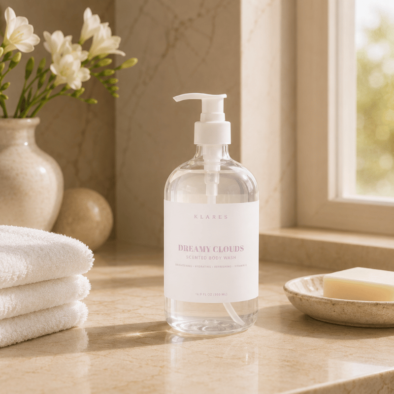 Dreamy Clouds Scented Body Wash 500ml | Daisy, Wild Berries & White Woods