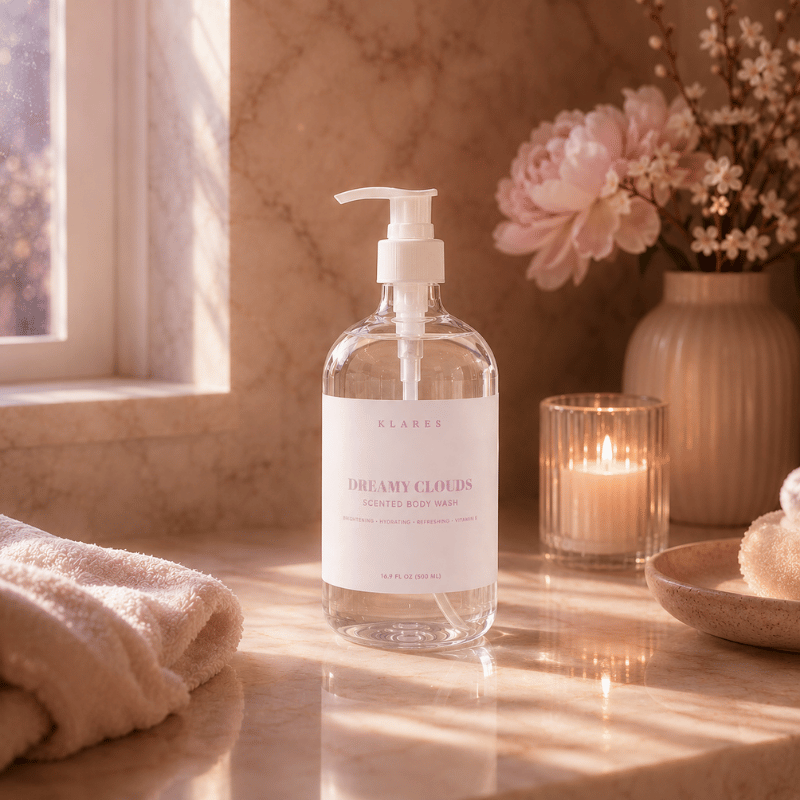 Dreamy Clouds Scented Body Wash 500ml | Daisy, Wild Berries & White Woods