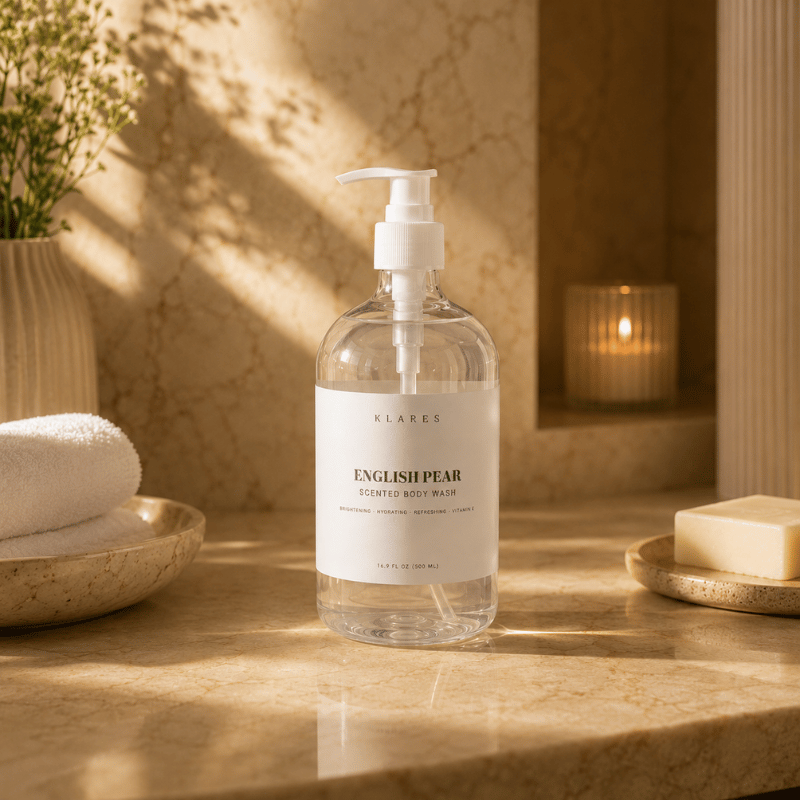 English Pear & Freesia Scented Body Wash 500ml
