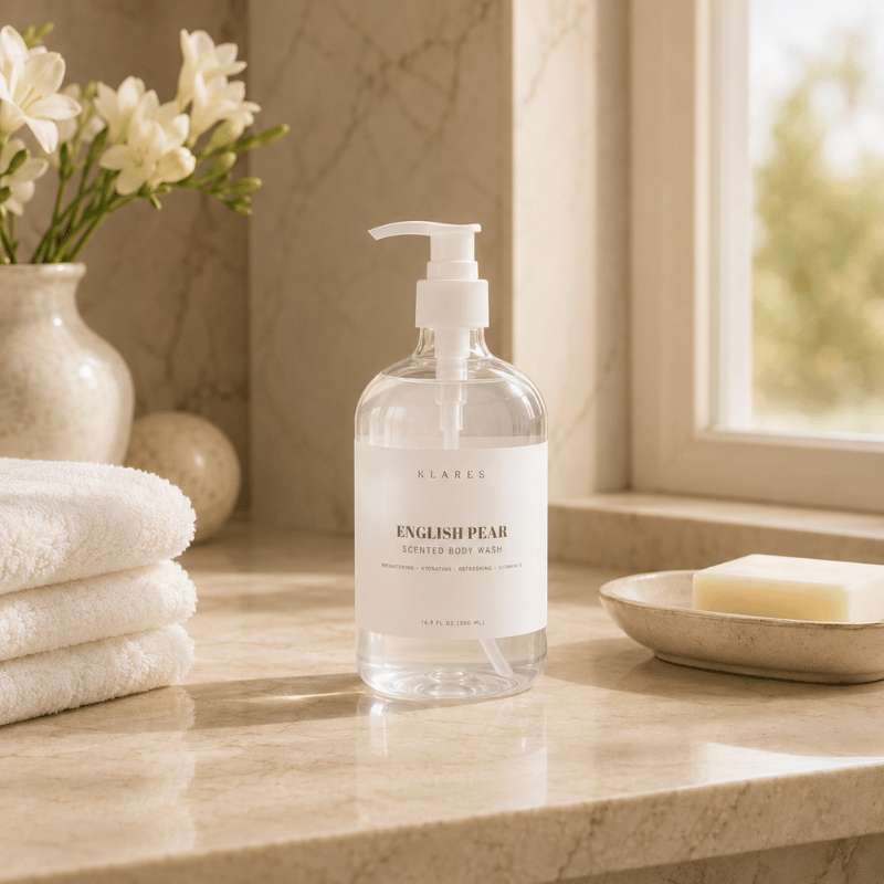 English Pear & Freesia Scented Body Wash 500ml