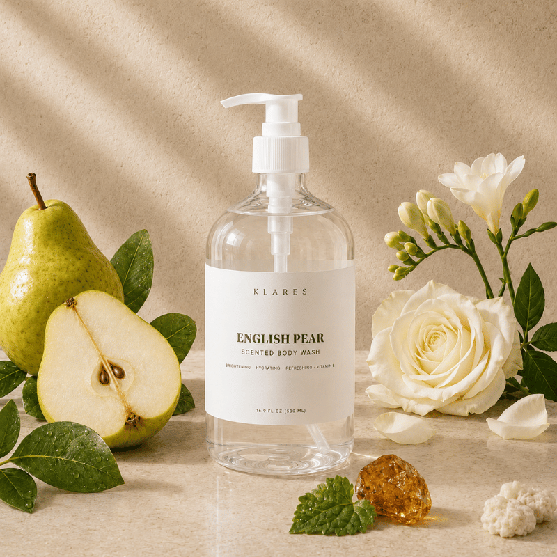 English Pear & Freesia Scented Body Wash 500ml