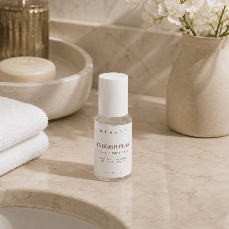 English Pear & Freesia Scented Body Wash 50ml