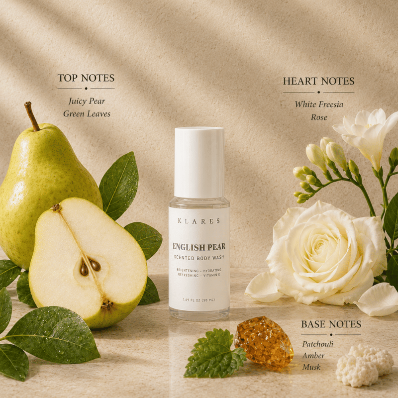 English Pear & Freesia Scented Body Wash 50ml