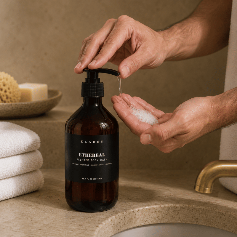 Ethereal Cooling Scented Body Wash 500ml | Bergamot, Green Tea & Cedarwood