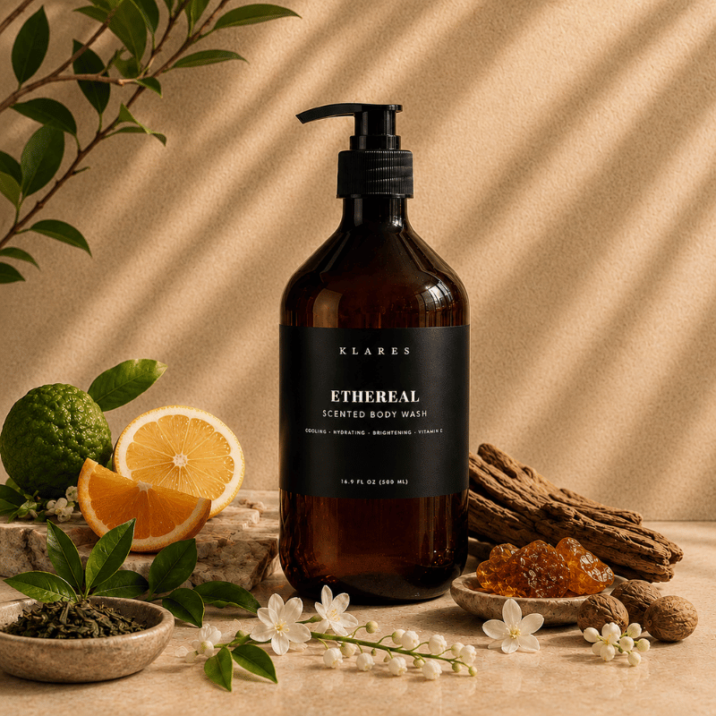 Ethereal Cooling Scented Body Wash 500ml | Bergamot, Green Tea & Cedarwood