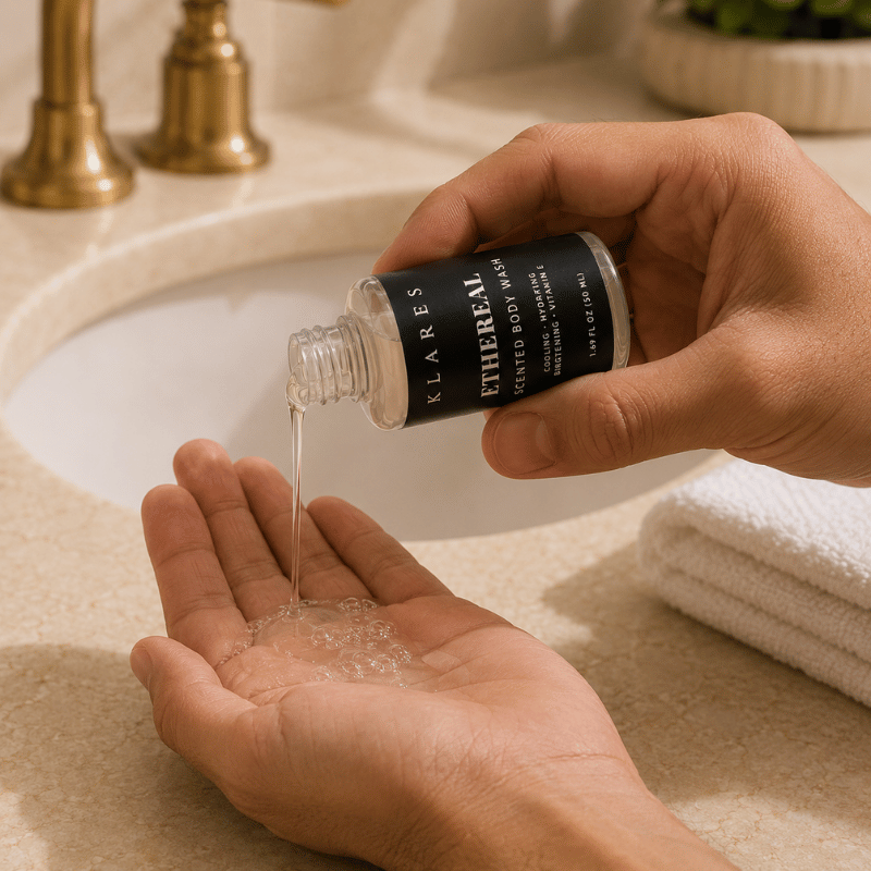 Ethereal Cooling Scented Body Wash 50ml | Bergamot, Green Tea & Cedarwood