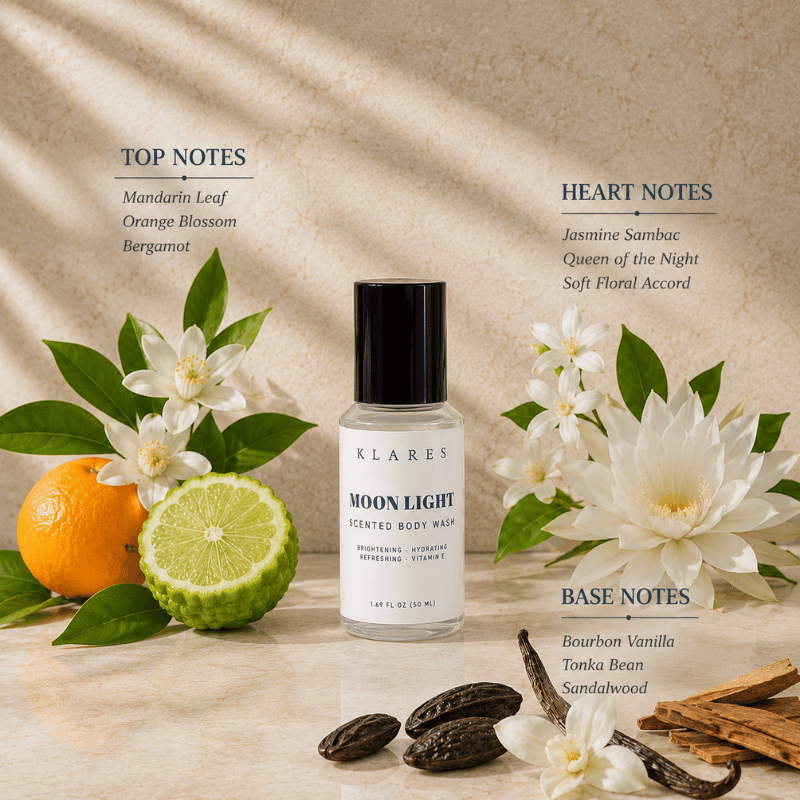 Moonlight Scented Body Wash 50ml | Orange Blossom, Jasmine & Vanilla
