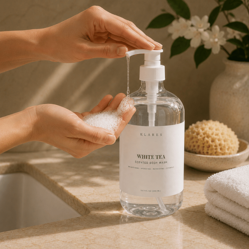 White Tea Scented Body Wash 500ml | Bergamot, White Tea
