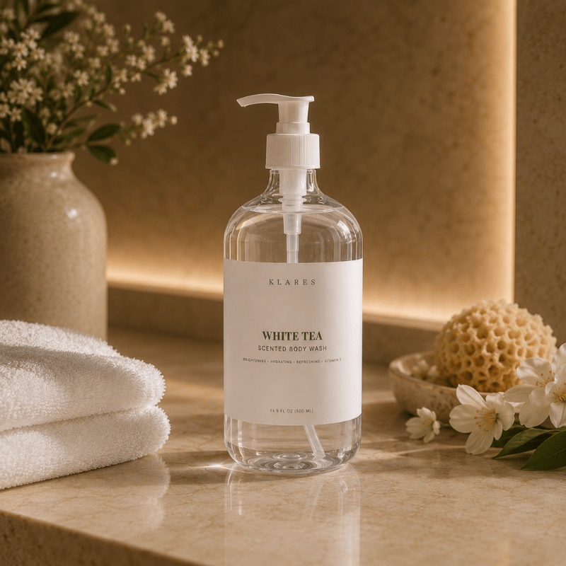 White Tea Scented Body Wash 500ml | Bergamot, White Tea