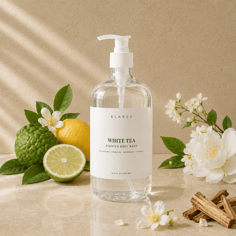 White Tea Scented Body Wash 500ml | Bergamot, White Tea