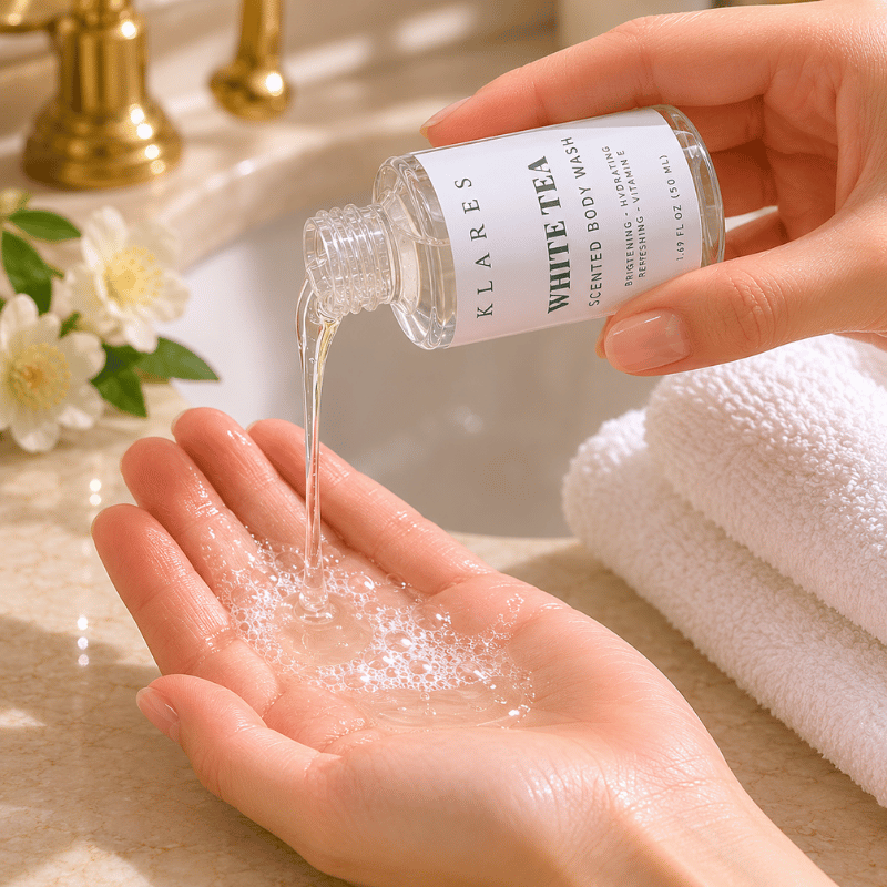 White Tea Scented Body Wash 50ml | Bergamot, White Tea