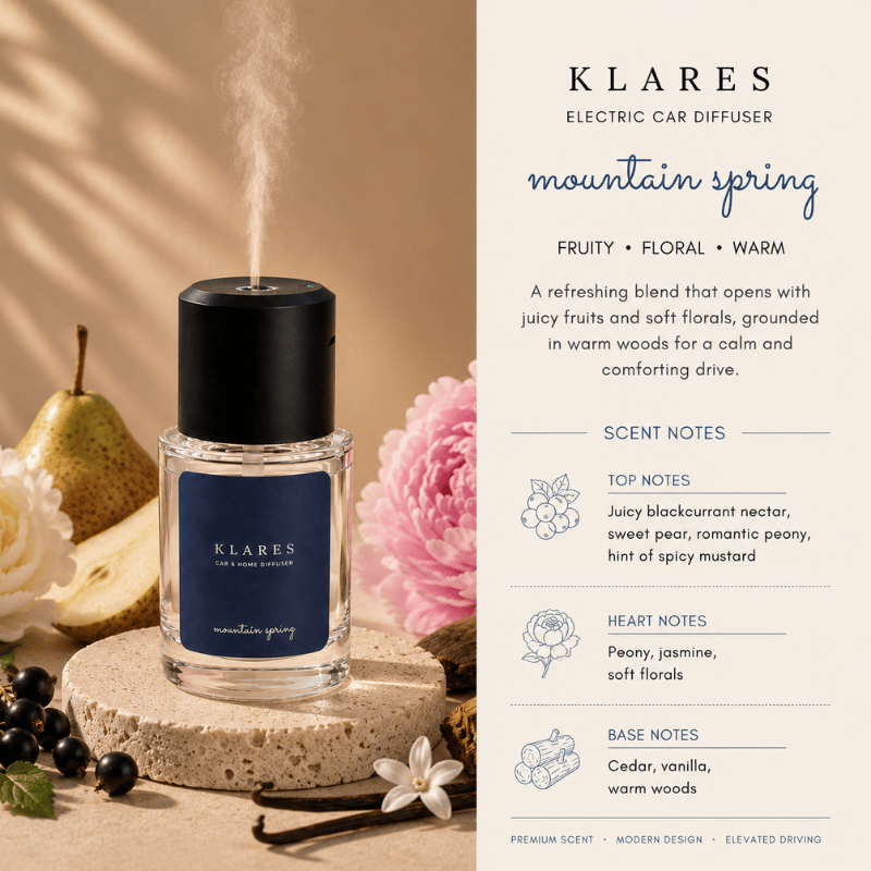 Mountain Spring Electric Mist Diffuser 130ml | Blackcurrant Nectar, Peony, Vanilla
