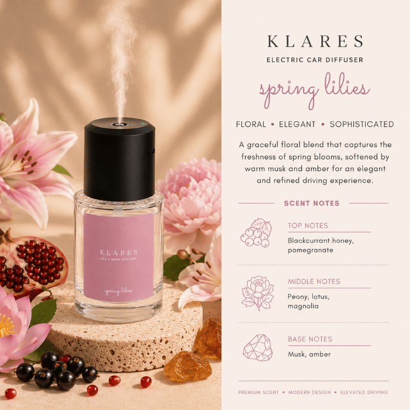 Spring Lilies Electric Mist Diffuser 130ml | Blackcurrant Honey, Peony, Amber