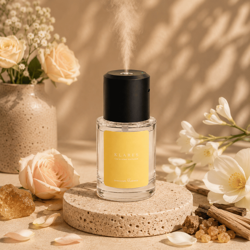 Summer Blooms Electric Mist Diffuser 130ml | Rose, Frankincense, Myrrh