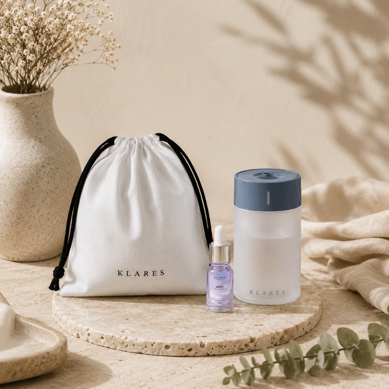 Fragrance Oil & Mini Mist Humidifier (Navy) Gift Set