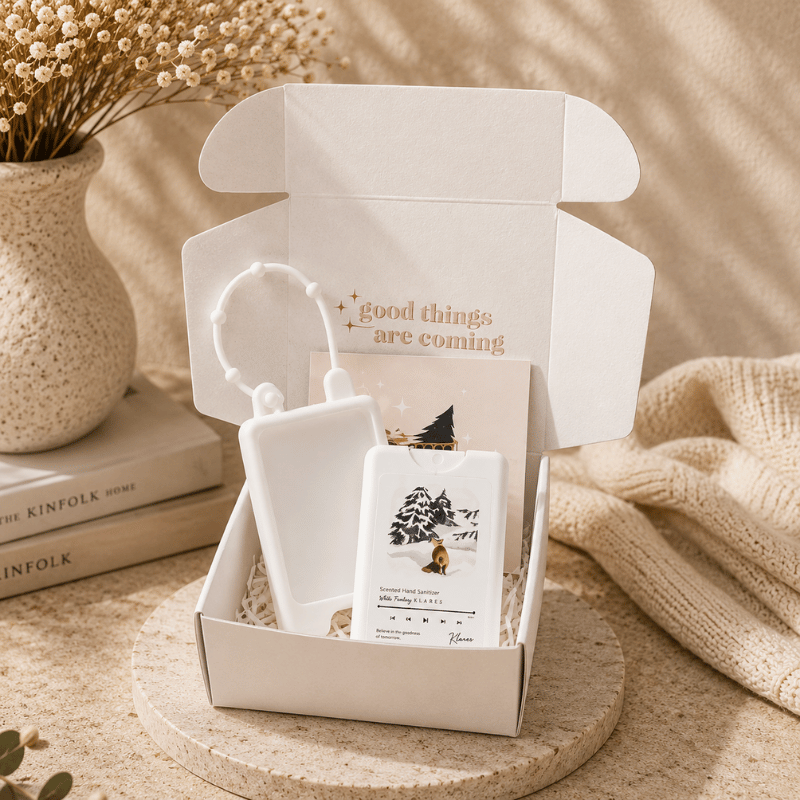 Hand Sanitizer & Silicone Holder Gift Set Box