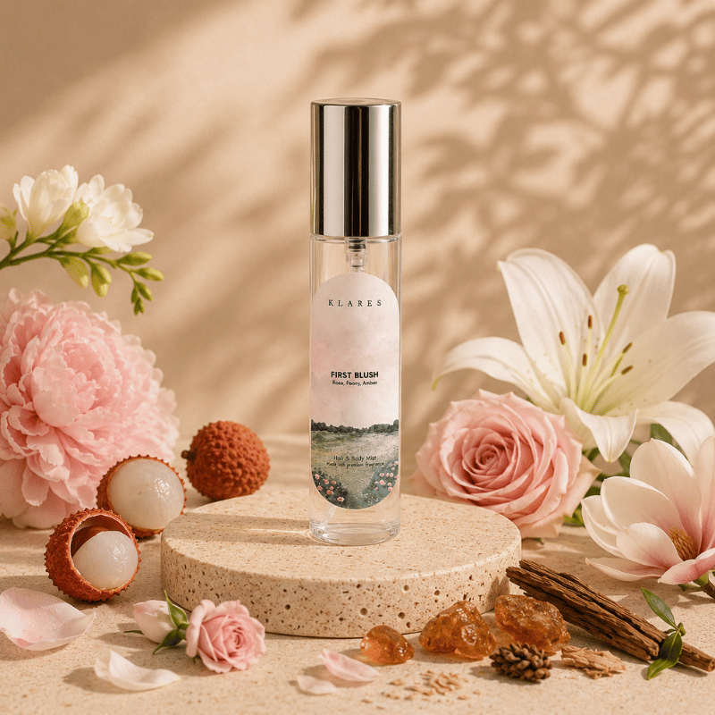 First Blush Hair & Body Mist 10ml | Rose, Peony, White Musk