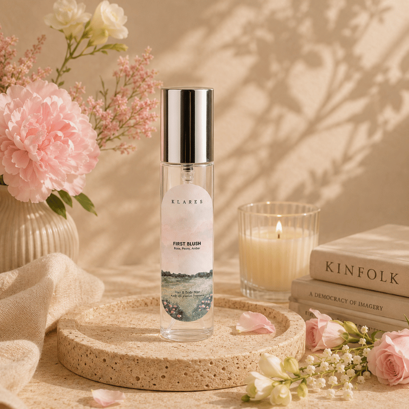 First Blush Hair & Body Mist 10ml | Rose, Peony, White Musk
